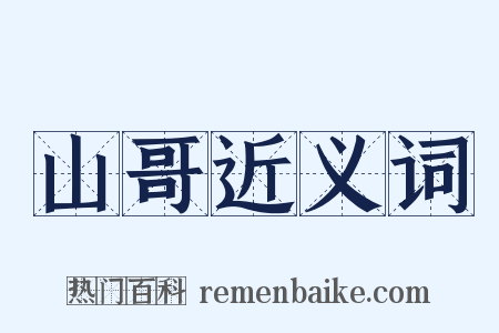 山哥近义词是什么意思的图片